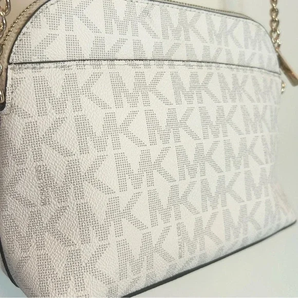 Michael Kors Cindy Striped Hibiscus Dome Crossbody Bag $198 NWT - Picture 5 of 12